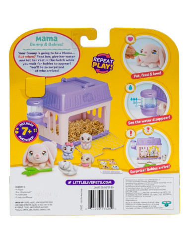Little Live Pets Conejo Mamá Sorpresa Mini con Bebés