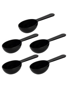 Cucharas Medidoras de Plástico Framendino 5 Pcs 7g Negro