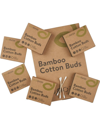 Bastones de Algodón de Bambú EcoSlurps - 600 Unidades Biodegradables