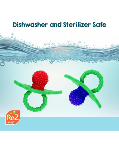 Chupete RaZbaby RaZberry Silicona Alivio Dentición Negro