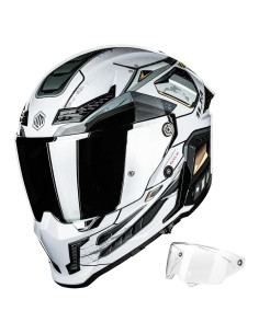Casco de Moto ILM MF509 Doble Visor Gris Cyborg L
