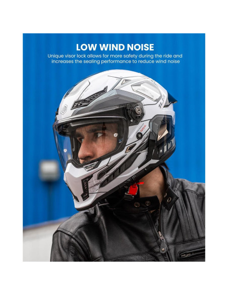 Casco de Moto ILM MF509 Doble Visor Gris Cyborg L