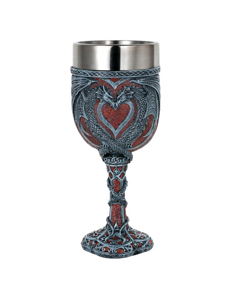 Copa de Vino Medieval Alikiki Dragón Rojo 198ml Corazón