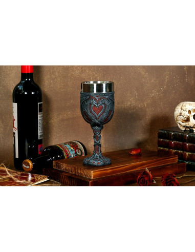 Copa de Vino Medieval Alikiki Dragón Rojo 198ml Corazón