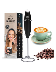 Espumador de Leche ChefWave CW-MFSB Negro con Soporte