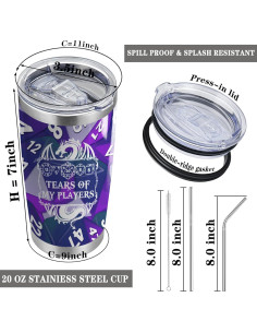 Taza de Dungeons & Dragons CWEGSJ 590ml Aislada con Tapa 2