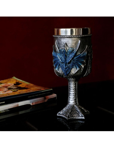 Cáliz Grande Dragón Azul Medieval Alikiki - 0.47L