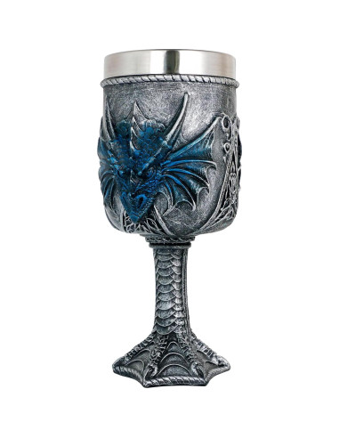 Cáliz Grande Dragón Azul Medieval Alikiki - 0.47L