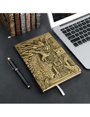 Cuaderno DND Dragón Bronce A5 con Bolígrafo y Funda