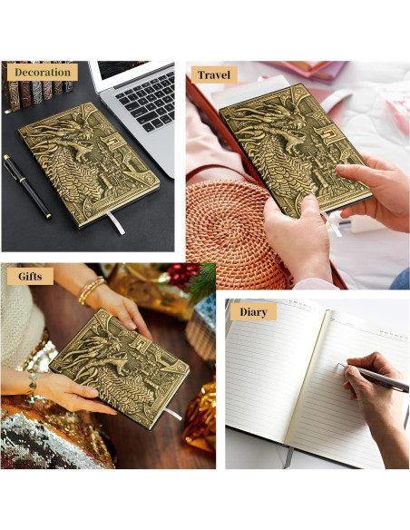 Cuaderno DND Dragón Bronce A5 con Bolígrafo y Funda