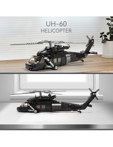 Helicóptero Black Hawk DAHONPA 692 Piezas Juguete Educativo