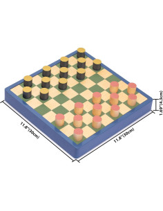 Juego de Ajedrez y Damas 2-en-1 Yellow Mountain 30 cm 2