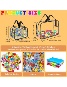 8 Bolsas de Almacenamiento YOPCDJ para Juguetes PVC Negro 2