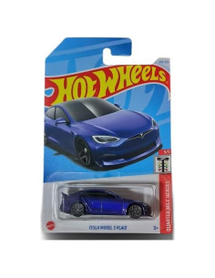 Hot Wheels Tesla Model S Plaid Azul 1:64 Coleccionable