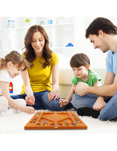 Juego de Mesa Mancala GSE Roble Plegable para 4 Jugadores