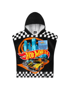 Toalla Poncho Hot Wheels para Niños 4-9 Años Algodón