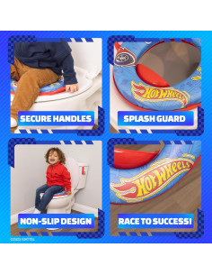 Asiento de Inodoro Soft Hot Wheels con Gancho y Antideslizante 2