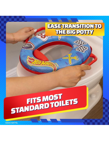 Asiento de Inodoro Soft Hot Wheels con Gancho y Antideslizante