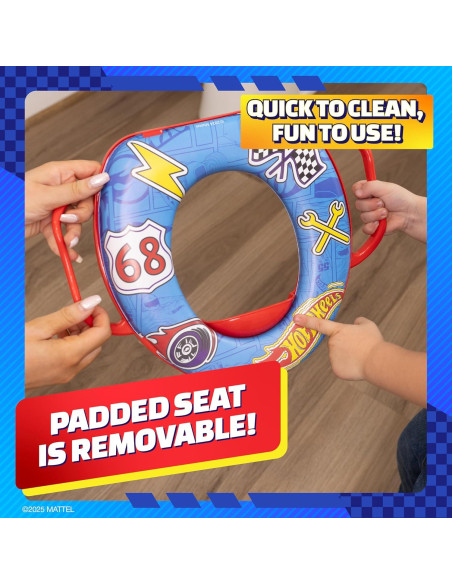 Asiento de Inodoro Soft Hot Wheels con Gancho y Antideslizante