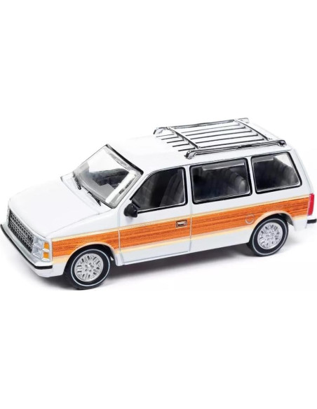 Caravana 1985 Auto World 1/64 Diecast Blanca con Madera