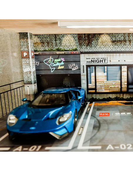 Vitrina Acrílica Kivcmds 1:24 Estacionamiento 3 Niveles