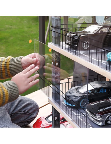 Vitrina Acrílica Kivcmds 1:24 Estacionamiento 3 Niveles