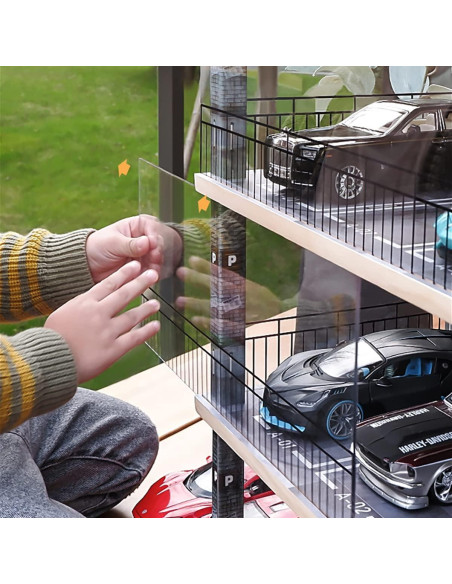 Vitrina Acrílica Kivcmds 1:24 Estacionamiento 3 Niveles