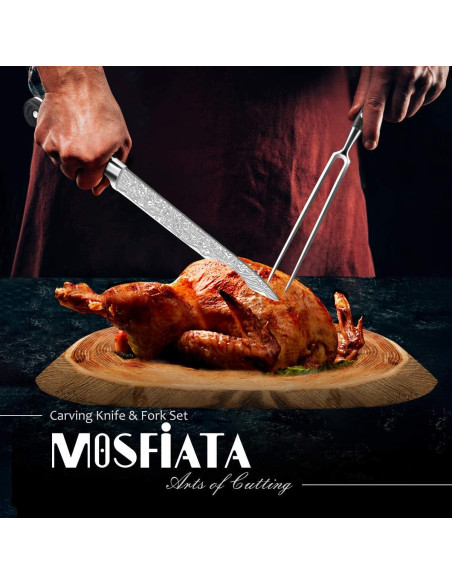 Juego de Cuchillo de 20.3 cm y Tenedor de 17.8 cm MOSFiATA