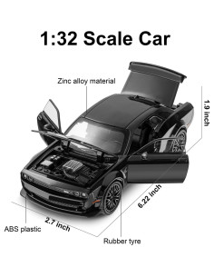 Coche Juguete SASBSC Dodge Challenger 1:32 con Luz y Sonido 2