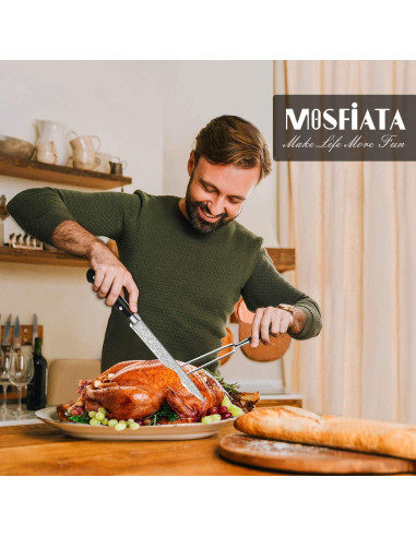 Juego de Cuchillo de 20.3 cm y Tenedor de 17.8 cm MOSFiATA