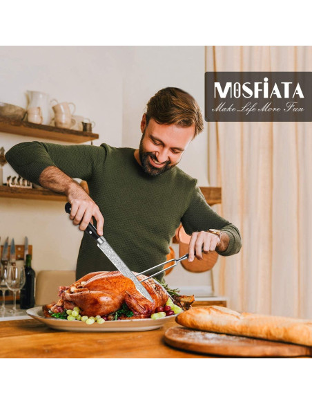 Juego de Cuchillo de 20.3 cm y Tenedor de 17.8 cm MOSFiATA