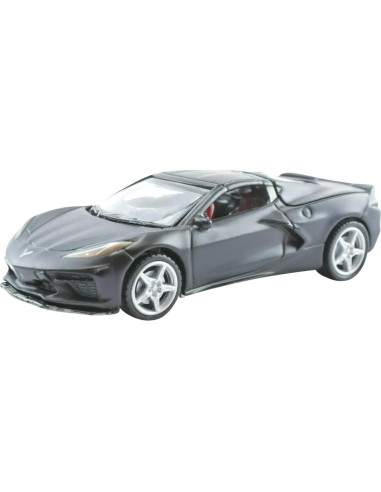 Auto de Fundición Corvette C8 2020 Negro Mate 1:64 Hobbies Premium