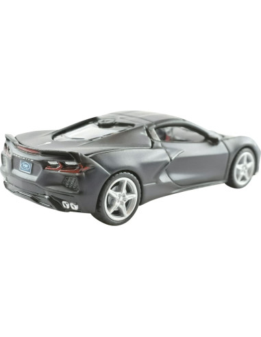 Auto de Fundición Corvette C8 2020 Negro Mate 1:64 Hobbies Premium