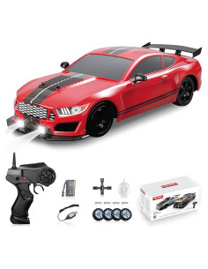 Coche RC Drift Sakeye 1:16 4WD Luces LED Batería Recargable
