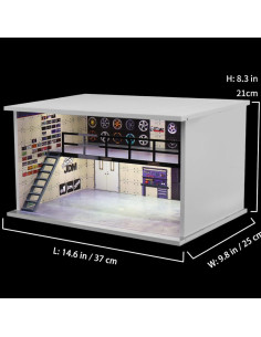 Estuche de exhibición G-FANS para coches 1:24 con LED 2