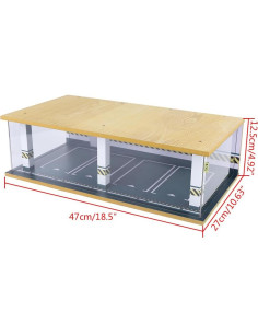 Estuche de exhibición MUSESPANI para 4 coches 1:24 LED 2