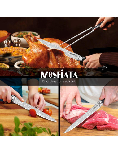 Juego de Cuchillo de 20.3 cm y Tenedor de 17.8 cm MOSFiATA