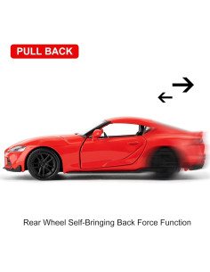 Coche de Aleación Toyota Supra 1/36 RMZ City Rojo 2