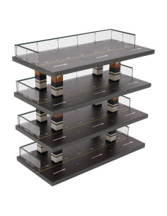 Estante para coches a escala 1:64 DMSIDNO 4 niveles acrílico