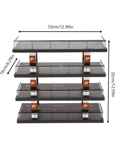 Estante para coches a escala 1:64 DMSIDNO 4 niveles acrílico 2