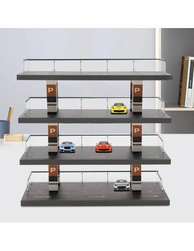 Estante para coches a escala 1:64 DMSIDNO 4 niveles acrílico