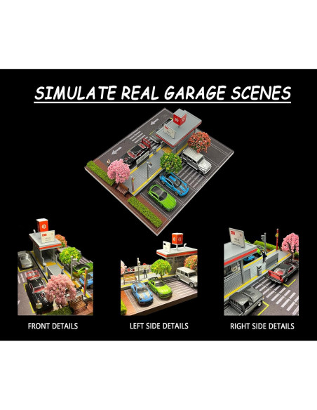 Exhibidor de Autos a Escala 1:64 Malamfans con LED