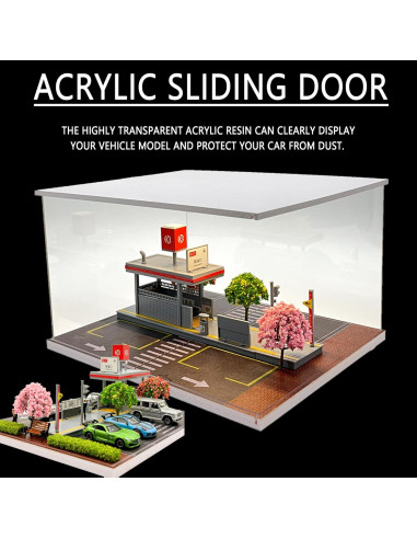 Exhibidor de Autos a Escala 1:64 Malamfans con LED