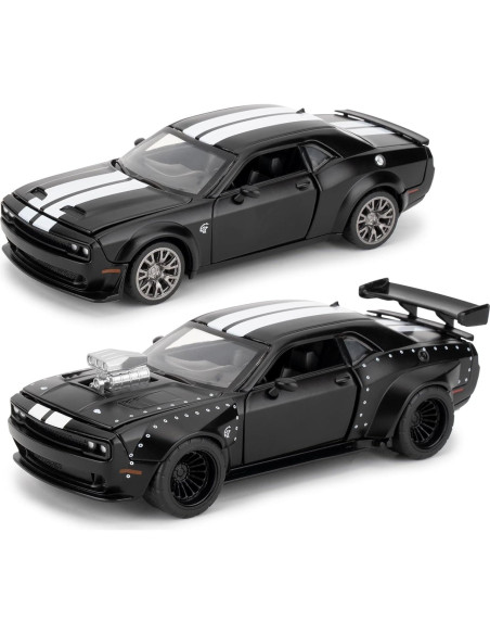 Coche Desmontable LOVEPOSELY Dodge Challenger 2022 Negro Coche Desmontable LOVEPOSELY Dodge Challenger 2022 Negro