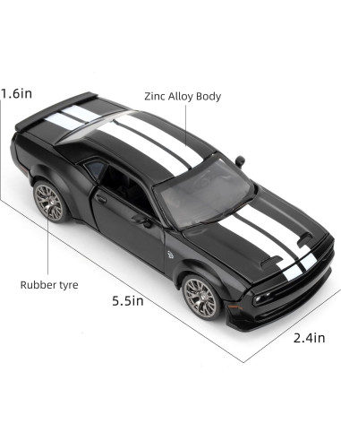Coche Desmontable LOVEPOSELY Dodge Challenger 2022 Negro