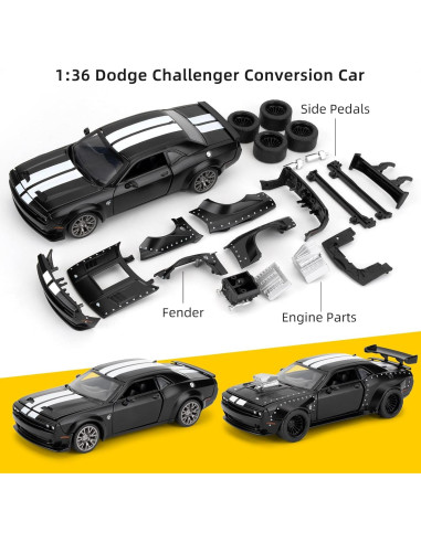 Coche Desmontable LOVEPOSELY Dodge Challenger 2022 Negro