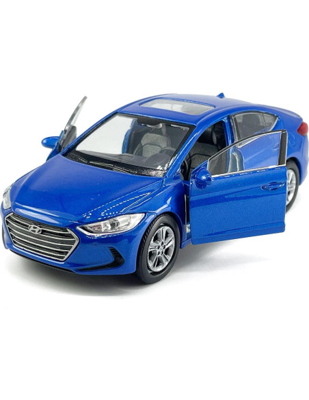 Coche Juguete Hyundai Elantra 1:36 Metal Diecast Azul