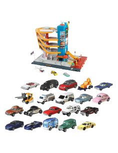 Centro de Transporte Matchbox 5 Niveles + 20 Autos 1:64