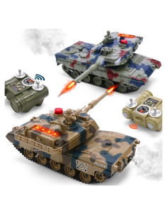 Conjunto de Tanques RC 1/24 Li Cheng Feng con Sonido y Rocío