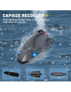 Barco RC YIDOFJ Speed King 34cm Sin Escobillas LED 2